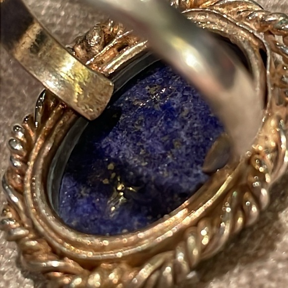 Lapis Lazuli Silver Ring Size 7 - Picture 7 of 8